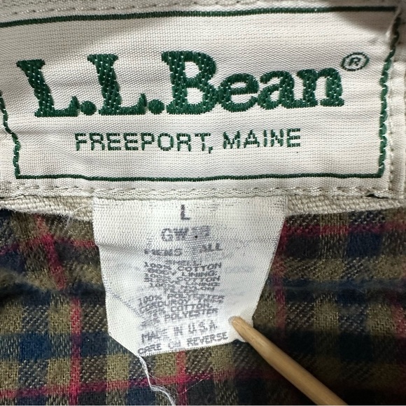 Vintage LL Bean Men’s Flannel Lined Canvas Barn Chore Coat Large USA Made READ - Picture 7 of 12